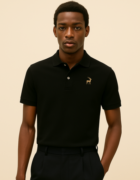 Mrige Iconic Emerald Dusk Polo shirt.